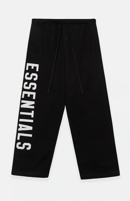 Fear of God Essentials Black Heavy Fleece Relaxed Sweatpants