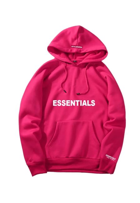 Fear Of God Essentials Pink Hoodie