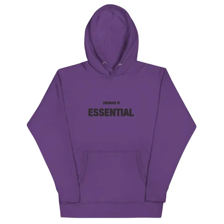 Emunah is Essential Hoodie Purple