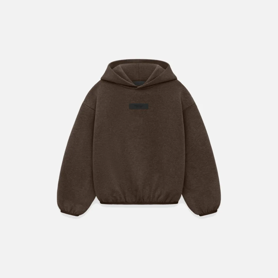 KIDS ESSENTIALS HOODIE - HEATHER WOOD